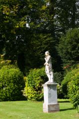 Garden statue near the entrance