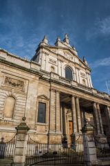 The west facade facing Brompton Road