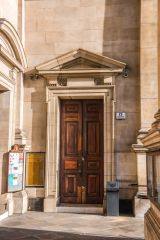 Inside the entrance portico