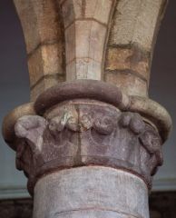Ballflower column capitals, nave arcade