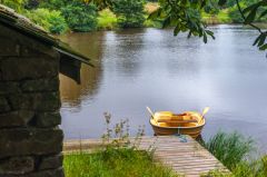 The boathouse and lake