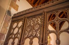Detail of tracery on the medieval screen