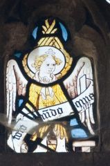 Buckden, St Mary's Church, A small fragment of medieval glass