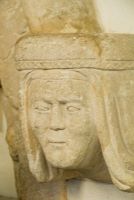 Buckland, St Mary, Carved head on tomb