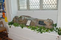 14th century wooden effigy