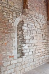 Blocked doorway in the manor hall