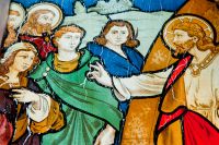 Victorian painted glass