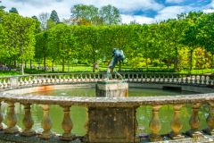 Fountain statue in the lower garden
