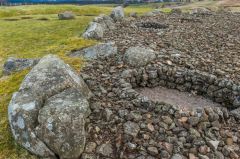 Kerb stones and cremation burial site