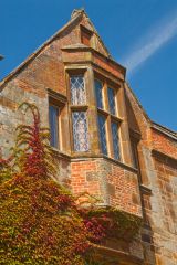 A bow window under the gable