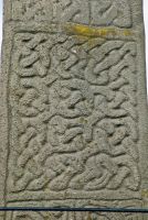 Celtic interlace carving