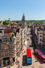 The view down Oxford High Street