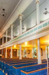 The Georgian nave pews and galleries