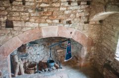Fireplace in the gatehouse