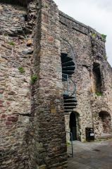Inside the castle gatehouse
