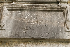 Renaissance inscription over the door