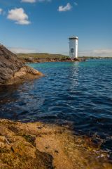 The view from the shore west of the lighthouse