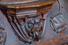 Medieval misericord in the choir