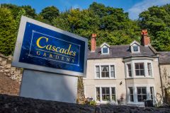 The garden entrance and Georgian house