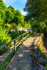Gravel path beside the mill race