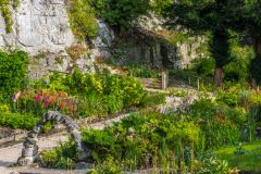 Looking down from the upper path