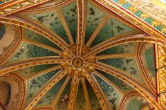 An ornate domed ceiling