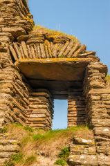 Ruined window in the north range