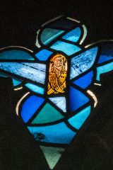 14th century glass depicting a saint