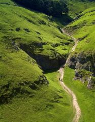 The view of Cave Dale from the castle