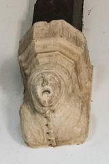 Medieval corbel head, north nave wall