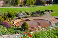 The lower garden pools