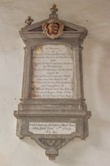 Josiah Bennet memorial, 1756