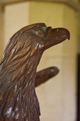 Eagle lectern carving