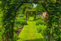 A formal garden terrace