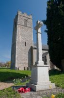 Chediston, St Mary's Church, West tower and war memorial