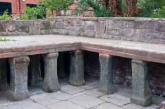 A section of hypocaust