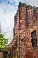 Side view of the tower