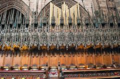 Ornate quire stalls detail