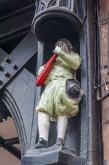 Carved figure decorating The Rows