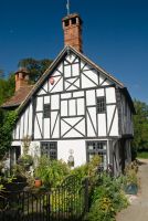 Half timbered cottage gable end