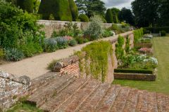 A terraced garden walk