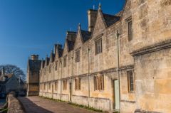 Almshouses near the church
