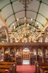 18th century brass chandelier in the nave