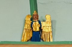 Painted angel figure wall plate