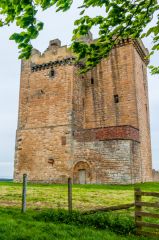 The rear facade of the tower