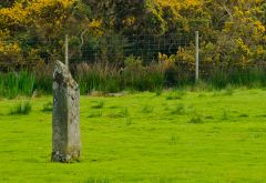 Approaching the standing stone