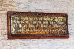 Early 17th century memorial brass plaque