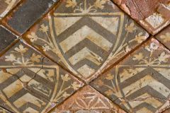 Cleeve Abbey, 13th century floor tile - Clare arms