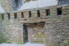 A fireplace set into the keep wall