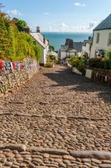 Looking down (literally) the cobbled main street